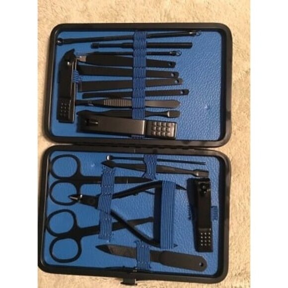 New Manicure Set, 18 In 1 Stainless Steel Professional Pedicure Kit Nail Scissor - Picture 1 of 3